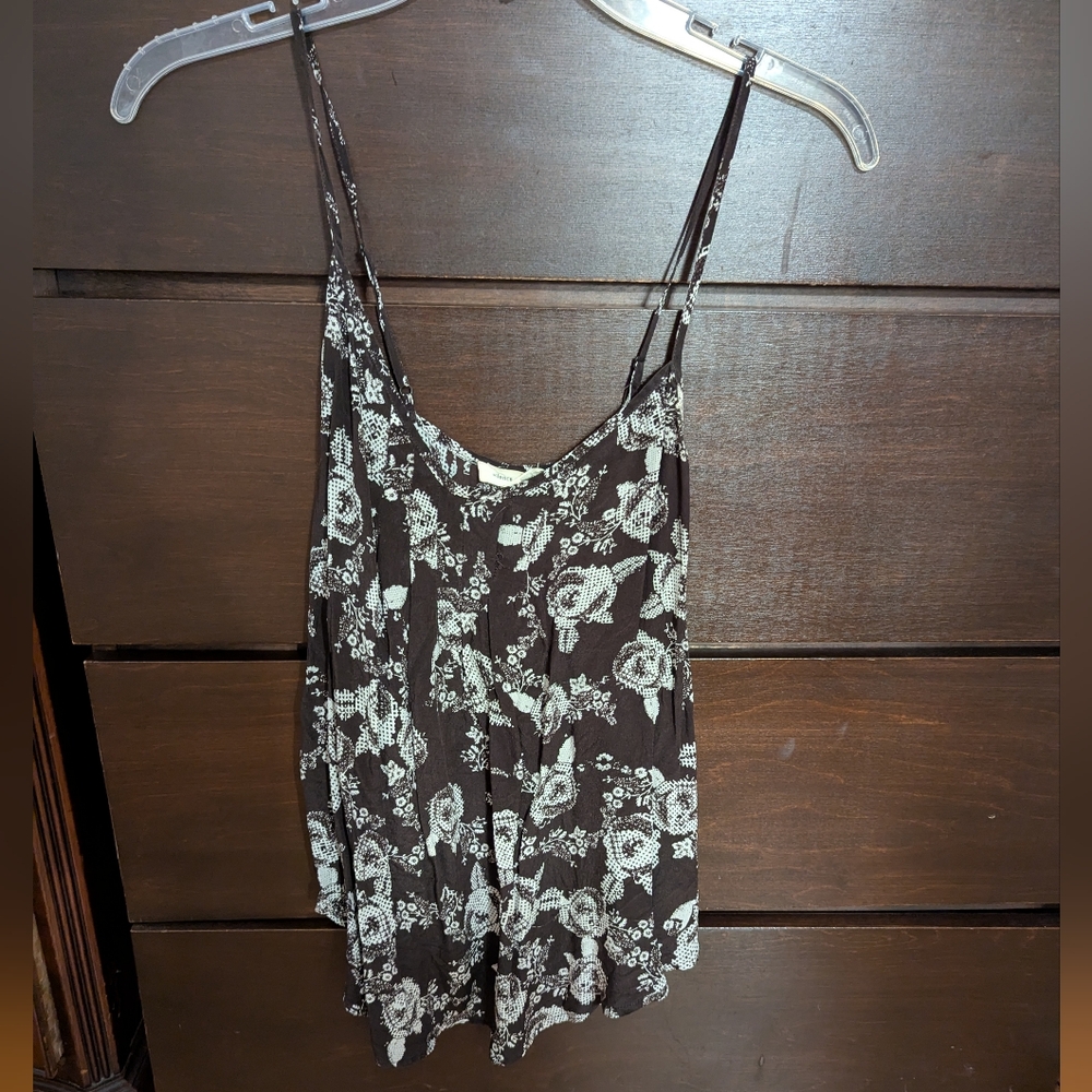 Silence + Noise Madewell Brown Sleeveless Tank Top